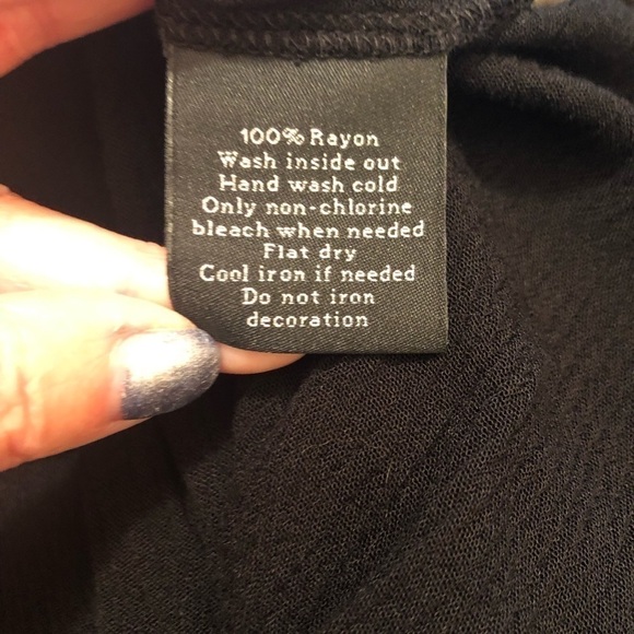 Rock&Republic Black Boho Embellished Tunic Sz S EUC - Picture 7 of 8